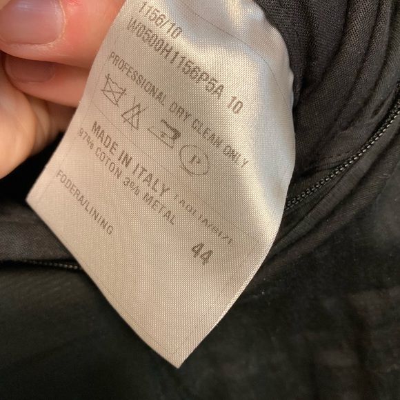 LANVIN Black Cotton Trousers SZ 44 - Picture 7 of 8